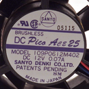 Sanyo Denki Pico Ace 25 12V 60mm X 24mm Cooling Fan 109P0612M402
