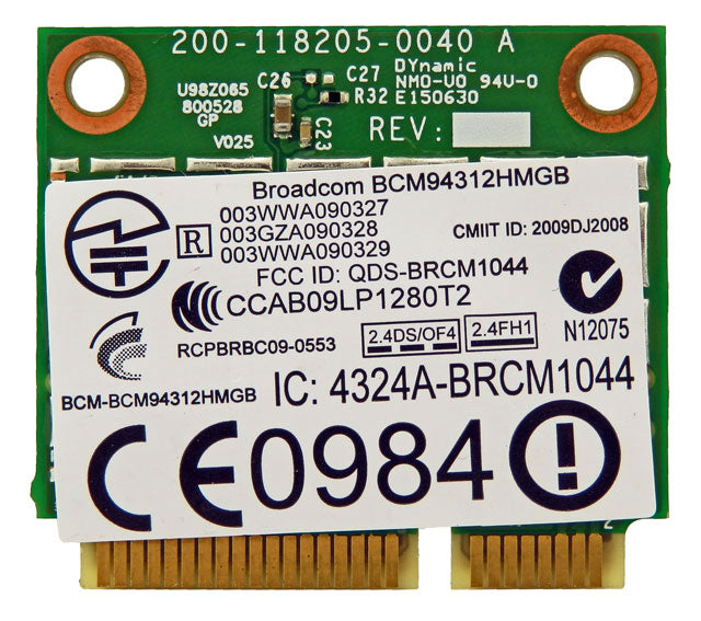 HP Broadcom BCM94312HMGB WLAN 802.11 a/b/g BT 3.0 Mini PCIe Card 575920-001