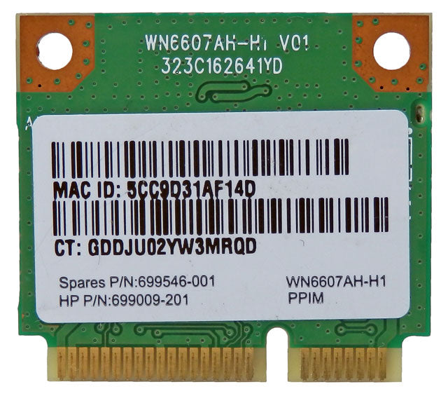 HP 699546-001 Mini PCI-E 802.11BGN Wireless WiFi Card Model AR5B125
