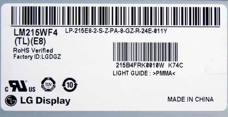 LG Display 21.5 Inch LM215WF4 (TL)(E8) 1920 x 1080 a-Si TFT-LCD Panel