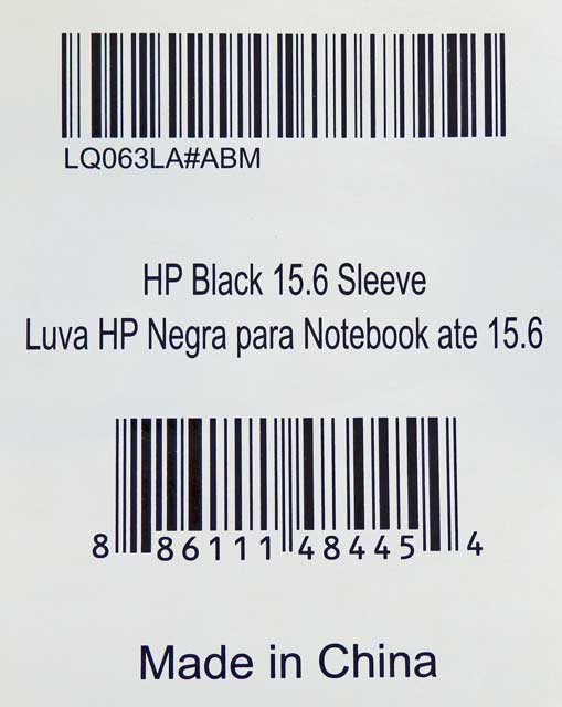 HP Notebook Black Laptop Bag LQ063LA