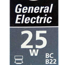 GE B22 240V Blue Colored 25W Bulb G22240025B/04