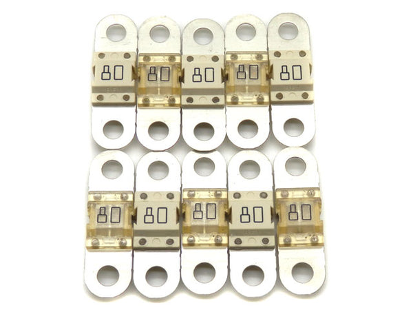 10 Pack of Littelfuse 32V 80A BF1 Automotive Fuses 153.5631.5801