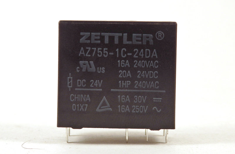 American Zettler 24VDC 1.1KOhm 20A SPDT THT Power Relay AZ755-1C-24DA