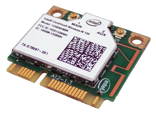 Intel Centrino 135BNHMW IEEE 802.11n Mini PCI Express Bluetooth 4.0 WiFi Bluetooth Combo Adapter