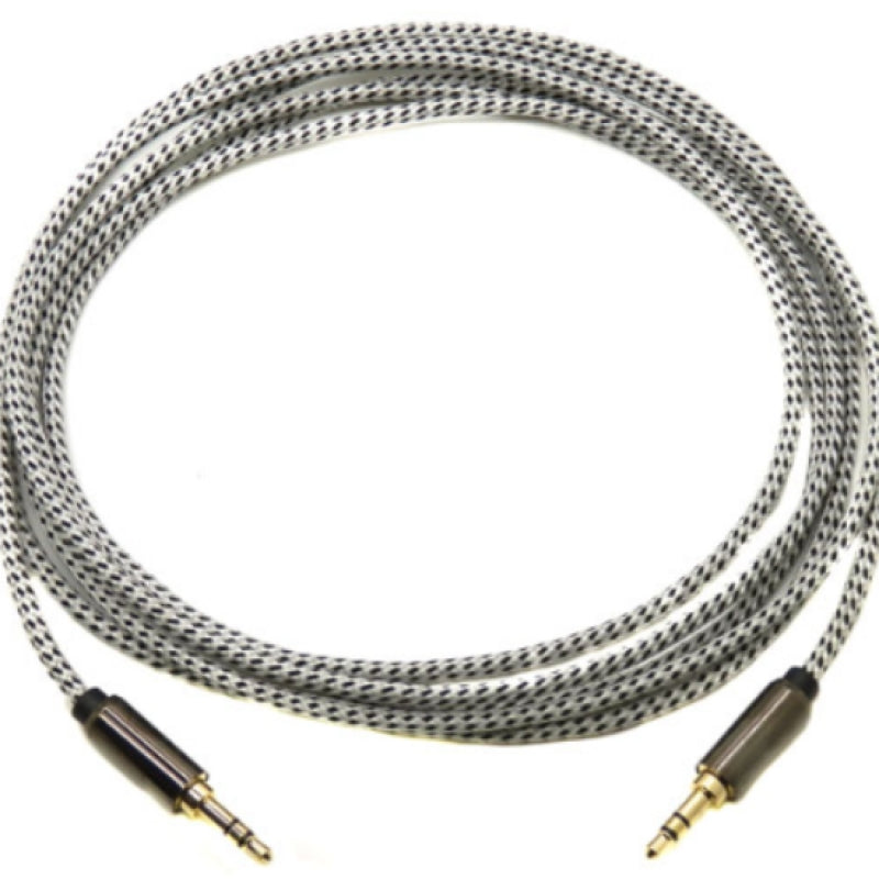 MediaBridge 8 Foot Black Tangle-Resistant 3.5mm Male to Male Audio Cable MPC-35-8TWH/BK