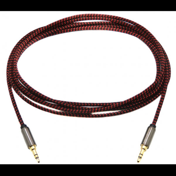MediaBridge 8 Foot Black & Red 3.5mm Audio Cable MPC-35-8TBK/RE
