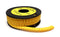 500 Pack of RS Pro Slide On Cable Marker 3.6 to 7.4mm Black on Yellow 812-1060