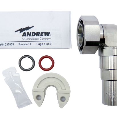 Andrew Commscope 7-16 DIN Male Right Angle Positive Stop for 1/2 inch LDF4-50A Cable L4DR-PS