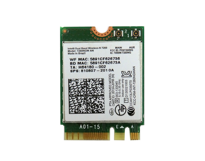 HP 810807-201 Intel Dual Band Wireless-N 7260NGWAN BT 4.0 WiFi Card