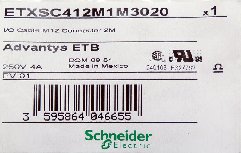 Schneider Electric 2M Advantys Ultra Lock Connector Cable ETXSC412M1M3020