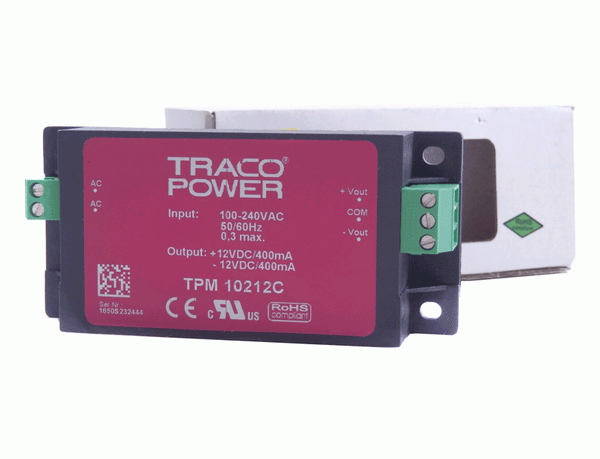 Tracopower 15W 12VDC 1.3A Embedded Switch Mode Power Supply TPM 15112