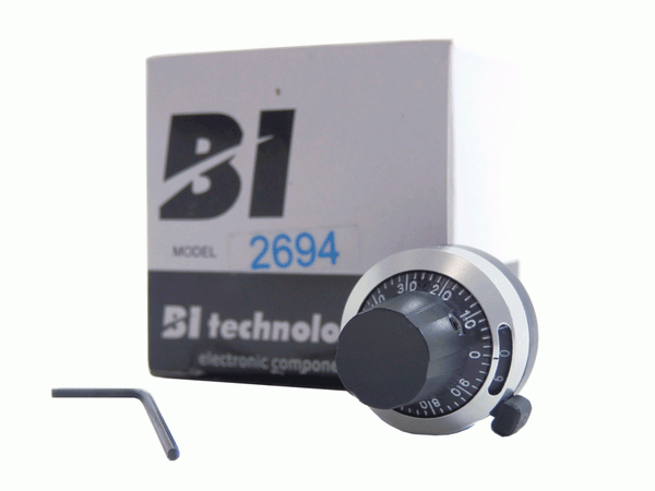 BI Technologies 7/8 Diameter Analog Turns Counting Dial For 6mm Shaft 2694