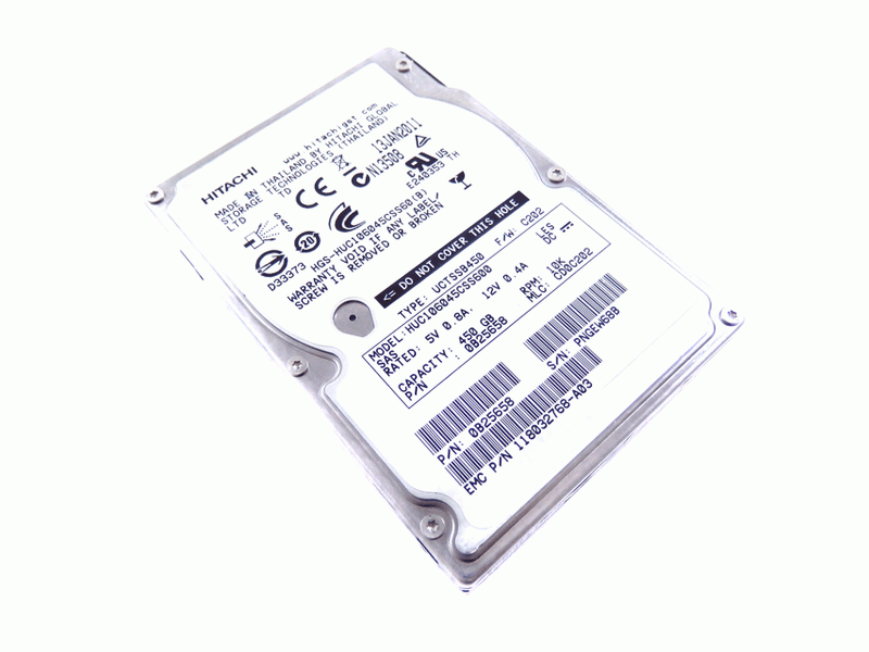 Hitachi 450GB 10K RPM SAS 6GB/s 2.5 Hard Drive HUC106045CSS600 EMC 118032768-A03