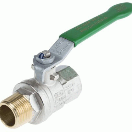 RS PRO 3/4 Inch 2-Way Manual Ball Valve Brass 141-7716