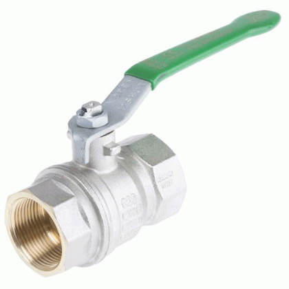 RS PRO 1-1/4 Inch 2-Way Manual Ball Valve Brass 141-7710