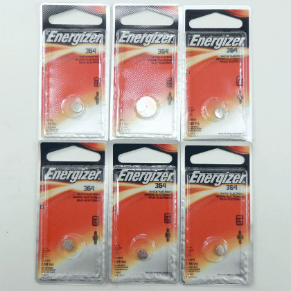 6-Pack Energizer 1.55VDC 18mAh Non-Rechargeable Coin/Button Silver Oxide Battery