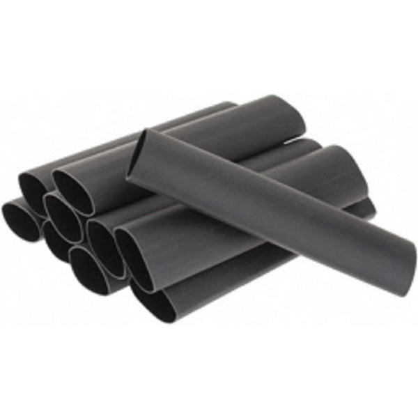 10 Pack of 3M 1 x 6 in. EPS-300 Thin Wall w/ Adhesive Black Heat Shrink Tubing