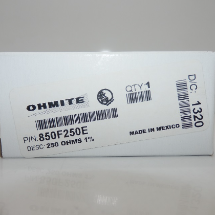 Ohmite 250A 50W Aluminum Housed Axial Wire Wound Panel Mount Resistor 850F250E