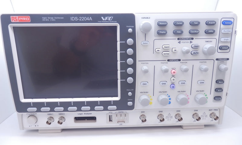 RS Pro IDS2204A 4-Channel 200MHz Digital Storage Oscillioscope