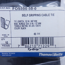Pack of 10 Thomas & Betts 18" Black Self Gripping Cable Ties FOS500-50-0