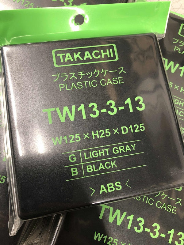 Takachi 125 x 125 x 25mm Black ABS Enclosure TW13-3-13