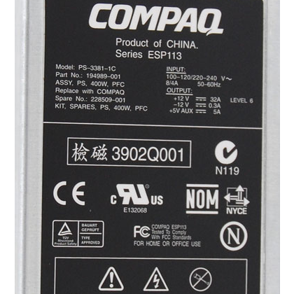 HP Compaq Power Supply Proliant DL380 G2 G3 194989-001