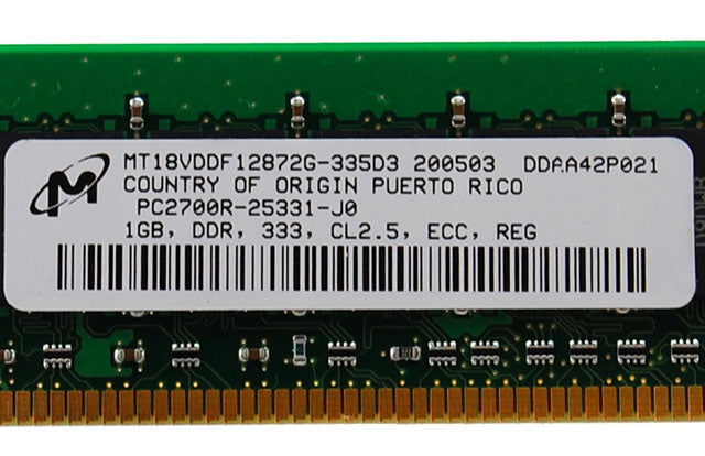 SUN 370-6644 2GB (2X1GB) DDR PC2700 Memory Kit