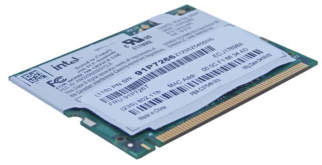 Intel PRO/Wireless LAN 2100 3B Mini-PCI Adapter 91P7267